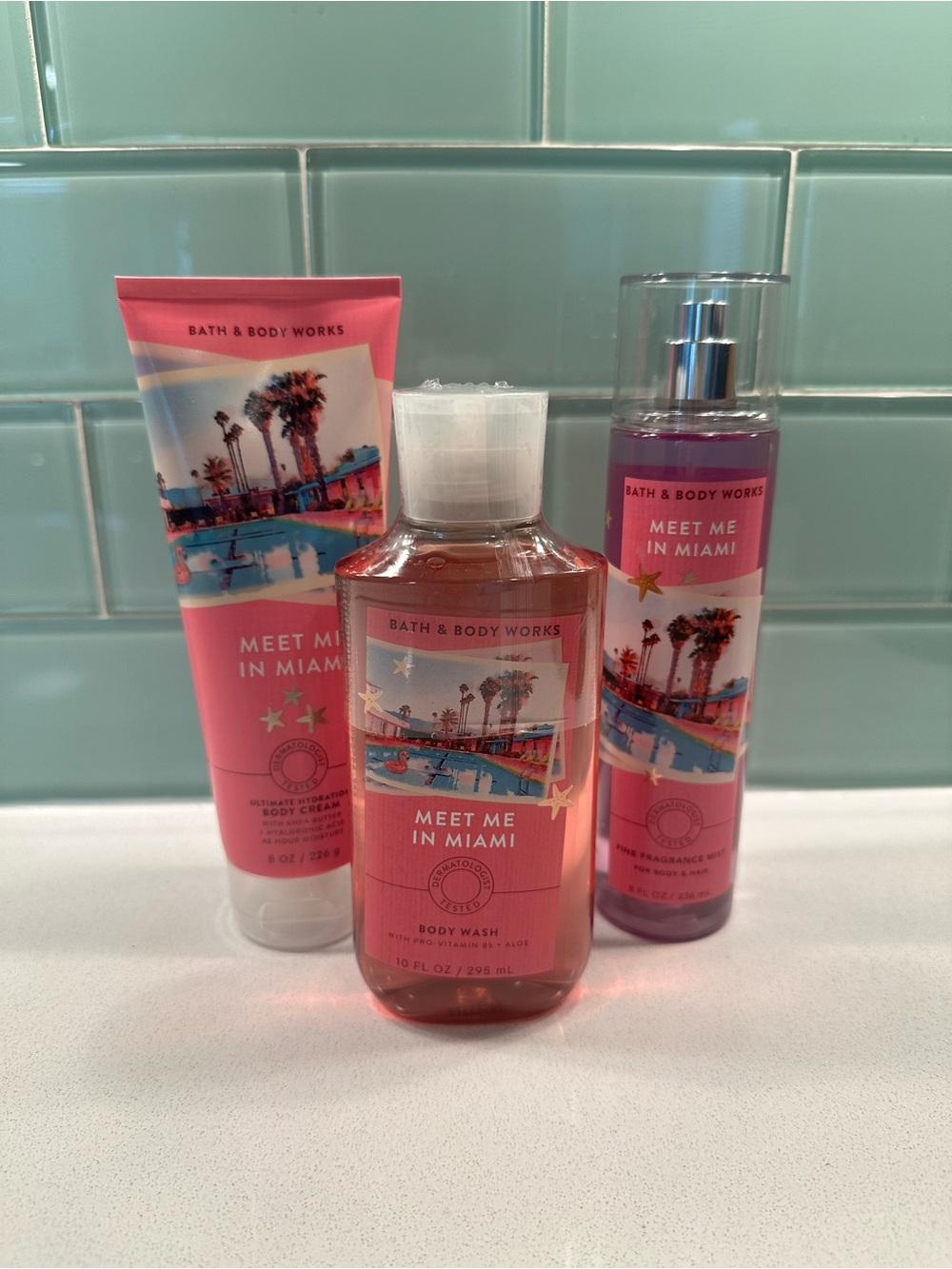 Bath & Body Works Meet Me In Miami Set.  Three piece set